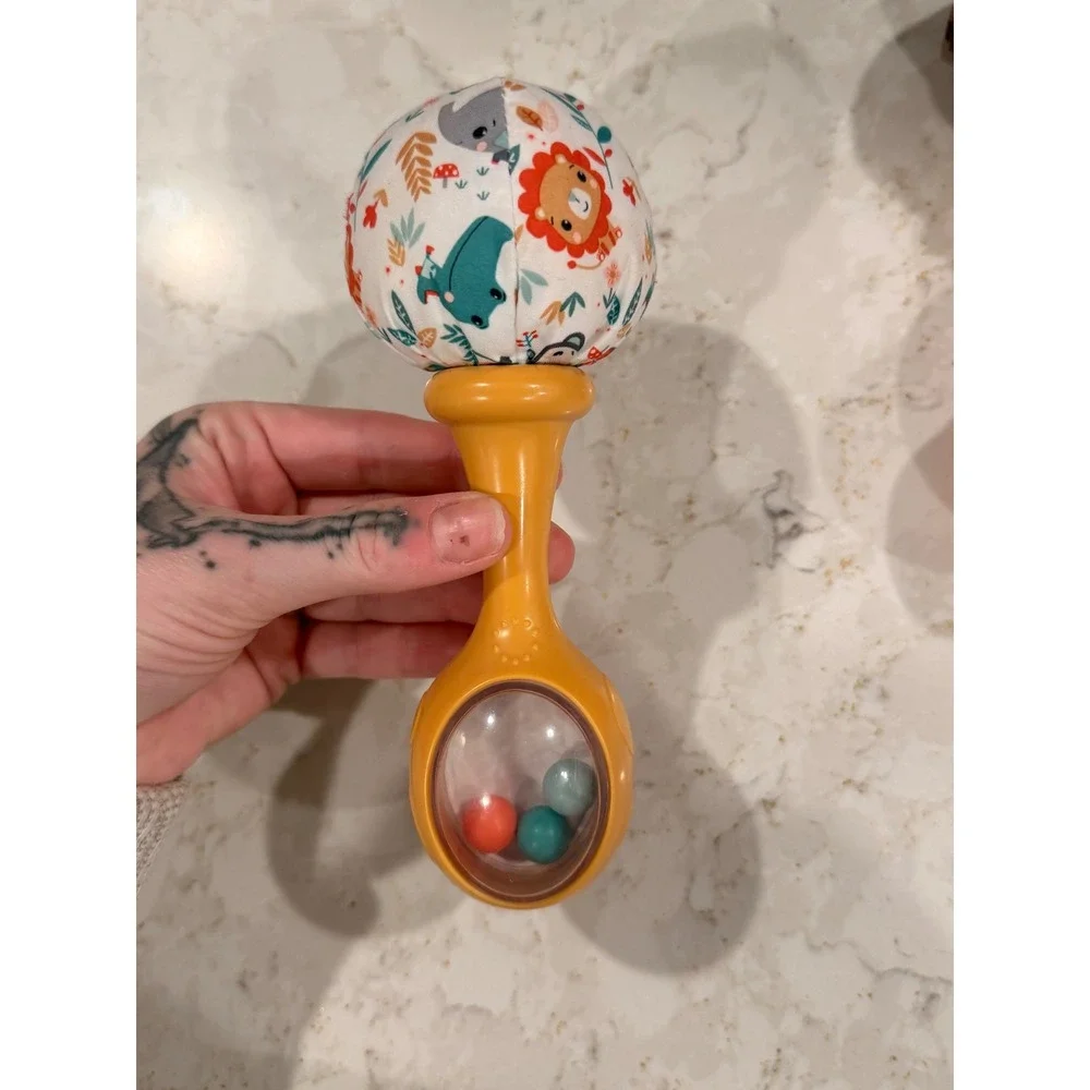 Fisher Price Rattle n Rock Maracas Set of 3 Blue Orange Yellow Baby Musical Toys